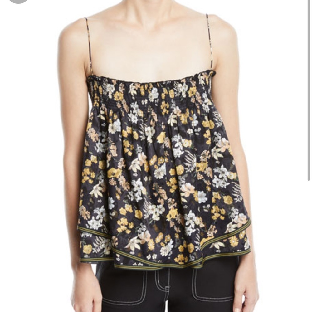 NWT Silk Derek Lam Floral Print Tiered Cami - 10